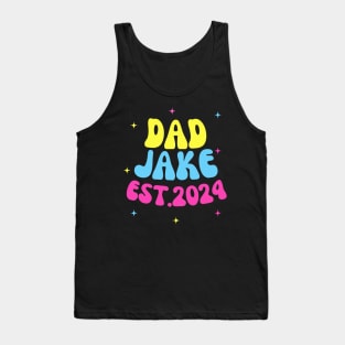 Dad Est 2024 Promoted to Daddy 2024 Pregnancy Announcement Tank Top